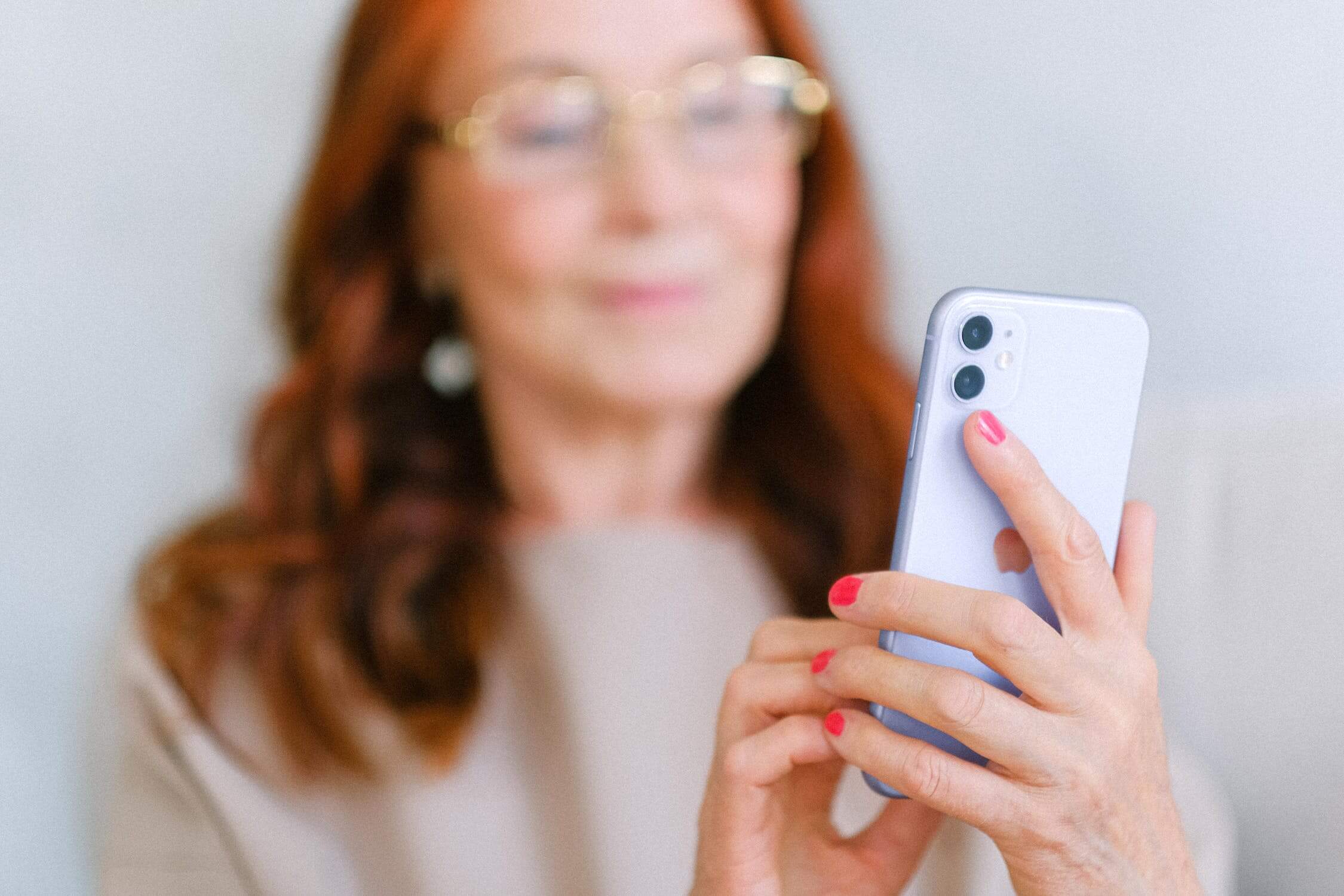 Woman holding a phone