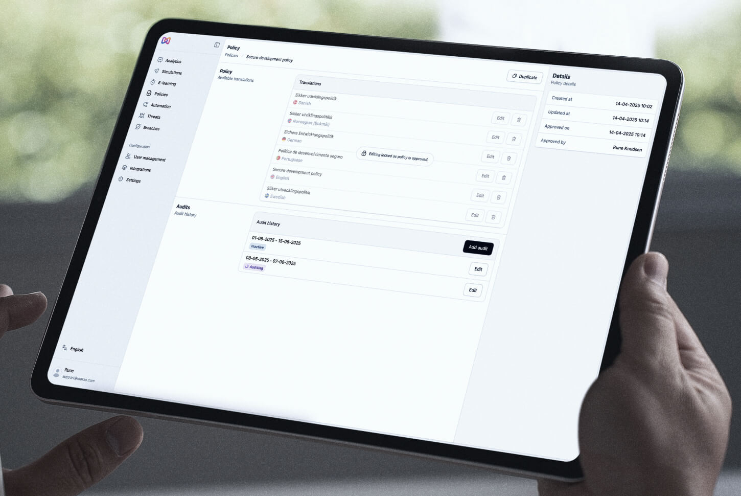 Policy acceptance and compliance made simple